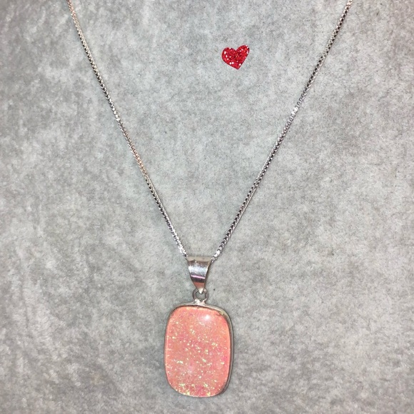 Triplet Fire Opal Gemstone Handmade Pendant Necklace - Picture 3 of 7